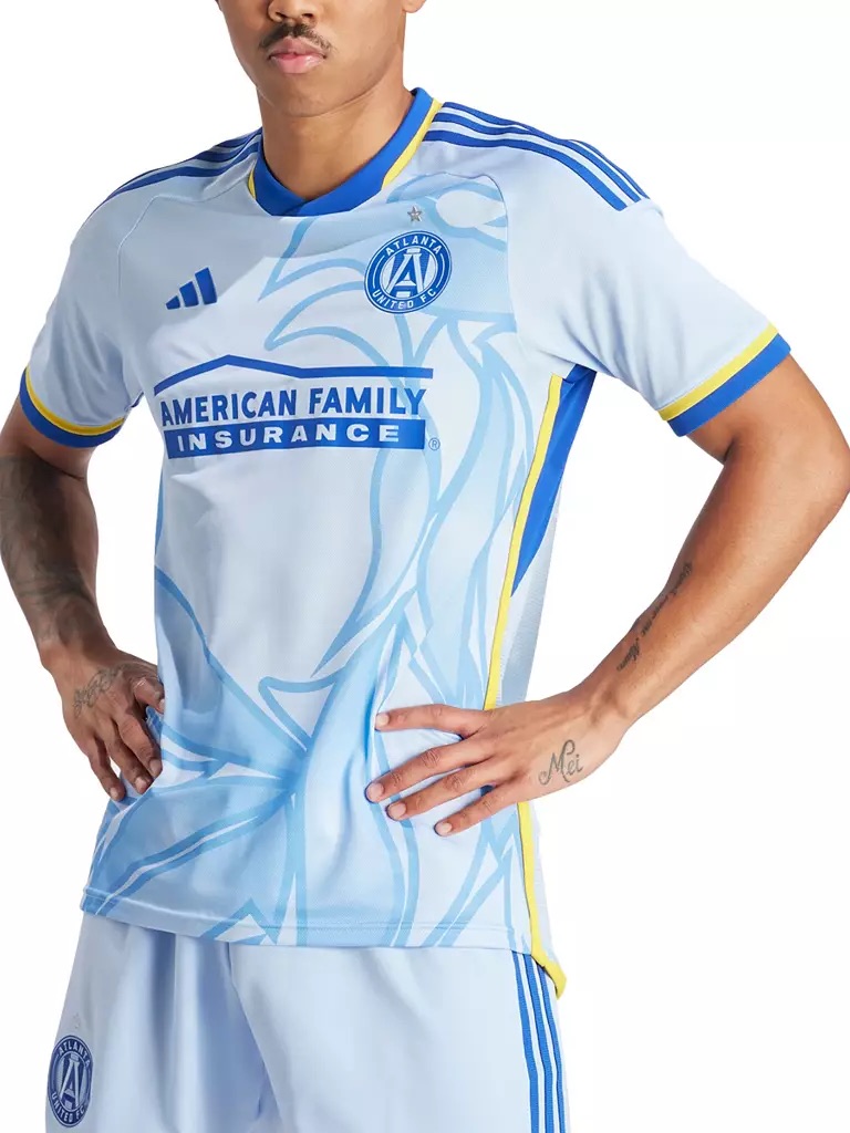 Brand New Adidas Mens Atlanta United Light Blue Short Sleeve Jersey